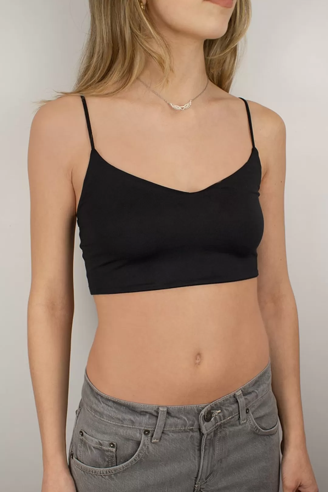 Subdued Top | Crop top scollo a  V Multicolor