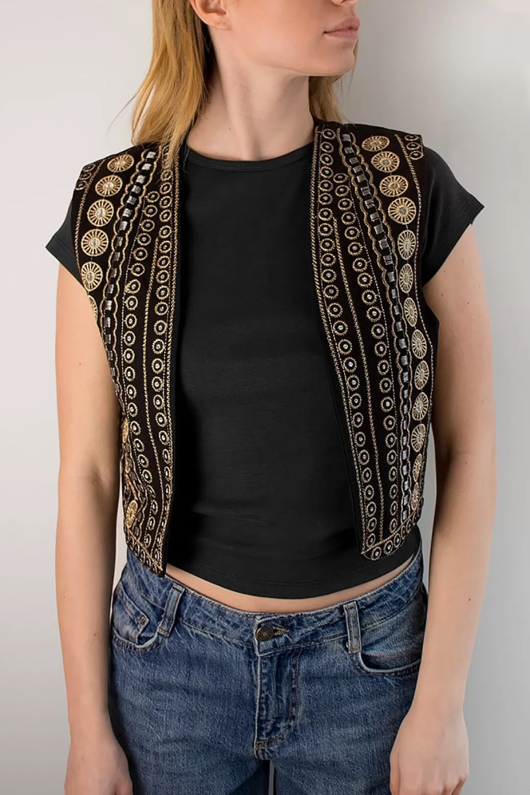 Subdued Top | Gilet con ricami Multicolor