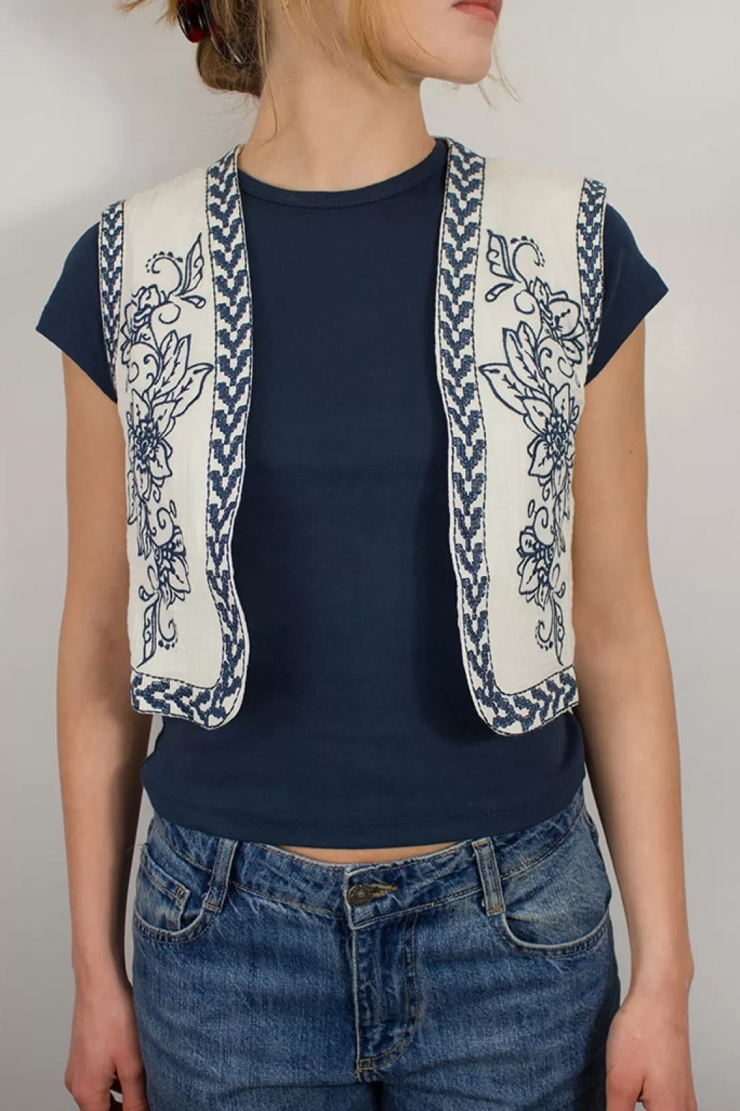 Subdued Top | Gilet con ricami Multicolor